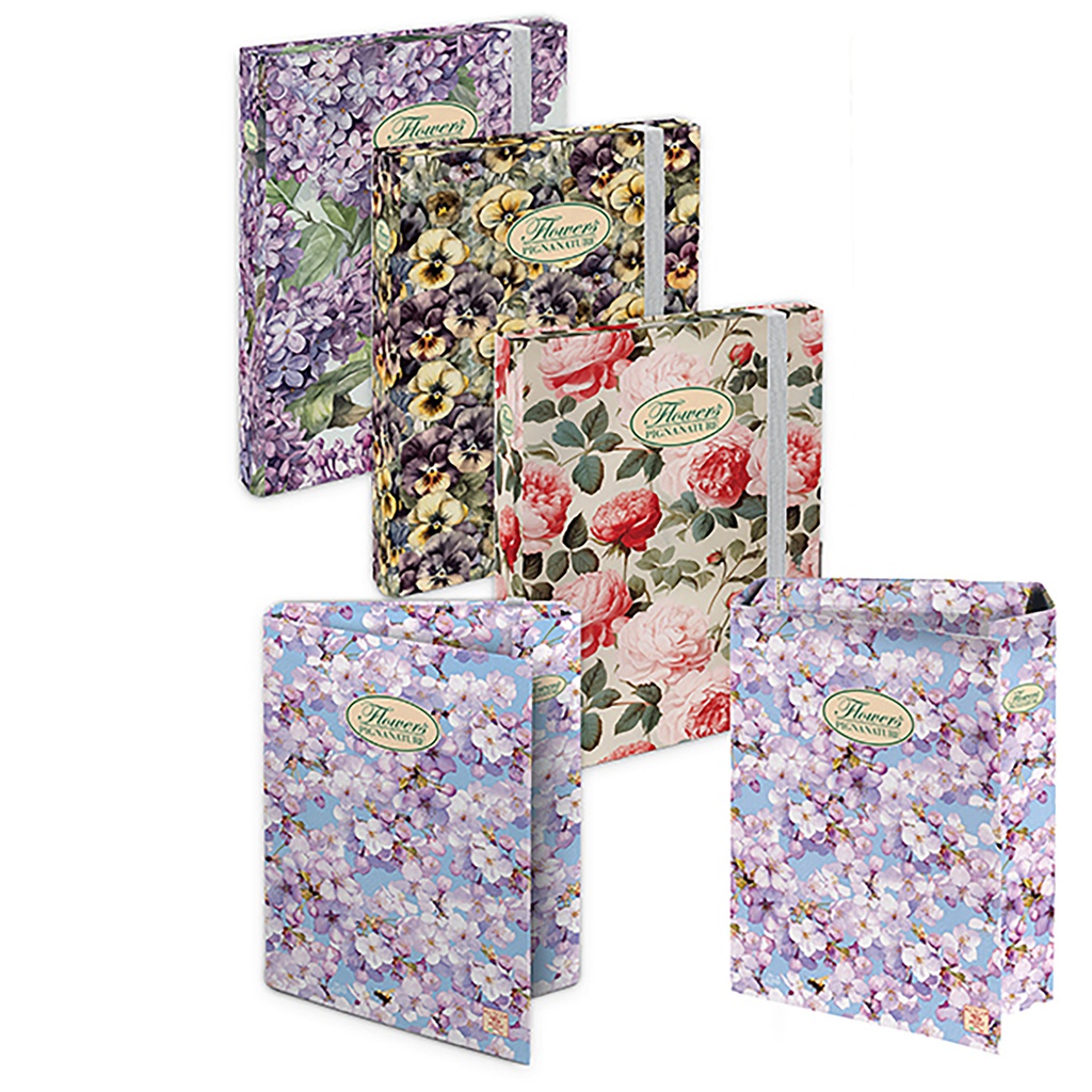 Cartella progetti con elastico 26x34cm dorso 3cm Pigna Nature Flowers