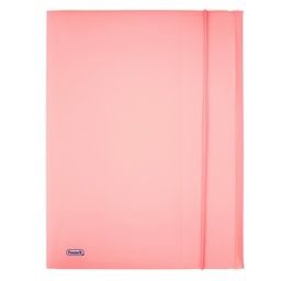 [86564] Cartella 3L c/elastico PPL PASTEL rosa f.to utile 24x33cm Favorit