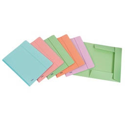 [86565] Cartella 3L c/elastico PPL PASTEL verde f.to utile 24x33cm Favorit