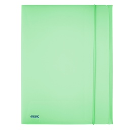 [86565] Cartella 3L c/elastico PPL PASTEL verde f.to utile 24x33cm Favorit