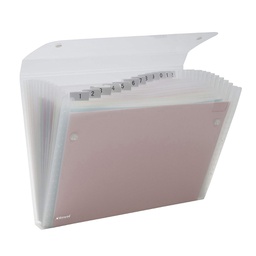 [62060] CARTELLA A 13 TASCHE 22X30CM TRASPARENTE ICE REXEL