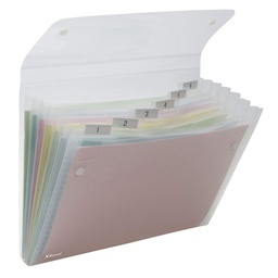 [62058] CARTELLA A 6 TASCHE 22X30CM TRASPARENTE ICE REXEL