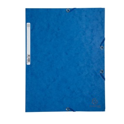 [71859] CARTELLA CON ELASTICO 24x32CM BLU CARTONCINO LUSTRE' 425gr