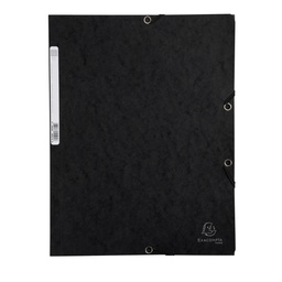 [71858] CARTELLA CON ELASTICO 24x32CM NERO CARTONCINO LUSTRE' 425gr