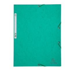 [71860] CARTELLA CON ELASTICO 24x32CM VERDE CARTONCINO LUSTRE' 425gr