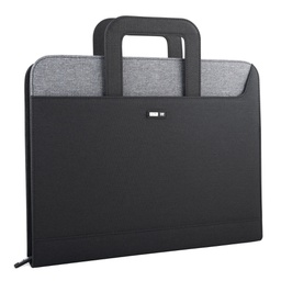 [84742] Cartella portablocco c/manici nero/grigio dim. 28.5x36cm City Time