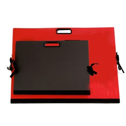 [56898] CARTELLA PORTADISEGNI C/MANIGLIA 35X50CM ROSSO BREFIOCART