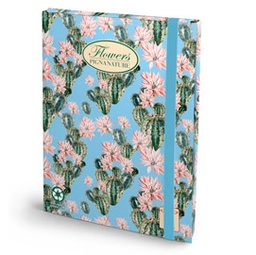 [56706] Cartella progetti con elastico 26x34cm dorso 3cm Pigna Nature Flowers
