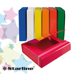 [STL5037] CARTELLA PROGETTO DORSO 3CM C/ELASTICO GIALLO STARLINE