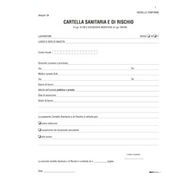 [52069] CARTELLA SANITARIA DI RISCHIO per lavoratori esposti ad agenti cancerogeni E2434