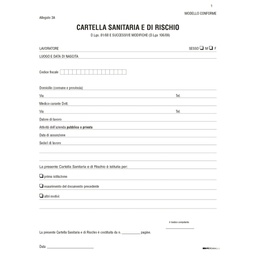 [52069] CARTELLA SANITARIA DI RISCHIO per lavoratori esposti ad agenti cancerogeni E2434