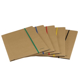 [STL6105] CARTELLINA 3 LEMBI 25X35 CARTONE FSC C/ELASTICO PIATTO 5MM STARLINE