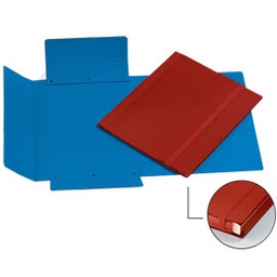 [56638] CARTELLINA 3 LEMBI C/ELASTICO FIBRONE 27X37CM azzurro 75 CDG