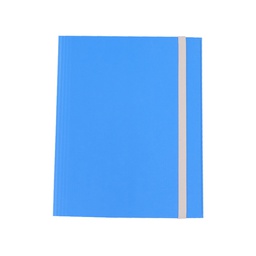 [56638] CARTELLINA 3 LEMBI C/ELASTICO FIBRONE 27X37CM azzurro 75 CDG
