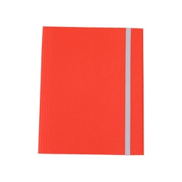 [56637] CARTELLINA 3 LEMBI C/ELASTICO FIBRONE 27X37CM ROSSO 75 CDG