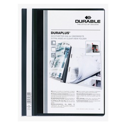 [64402] CARTELLINA A4 AD AGHI PERSONALIZZABILE NERO DURAPLUS 2579