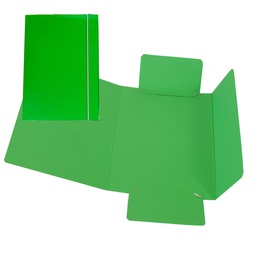 [37539] CARTELLINA C/ELASTICO 17X25CM VERDE 40L
