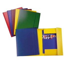 [48366] CARTELLINA C/ELASTICO C42 GIALLO 25X35CM PRESSPAN