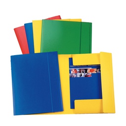 [48366] CARTELLINA C/ELASTICO C42 GIALLO 25X35CM PRESSPAN