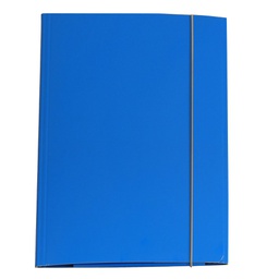 [37532] CARTELLINA CON ELASTICO 32PL 25X34CM AZZURRO