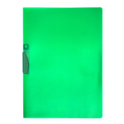 [37554] CARTELLINA CON MOLLA CLIPPER VERDE TRASP. ART.F007 LEONARDI