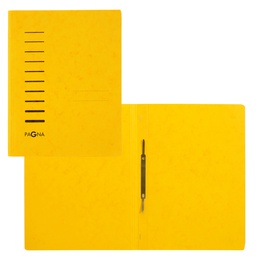 [86943] Cartellina gialla in cartone con pressino fermafogli A4 PAGNA
