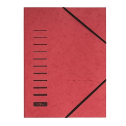 [86590] Cartellina rossa con elastico in cartoncino A4 PAGNA