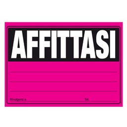 [69996] CARTELLO AFFITTASI 24x33cm colori ass giallo-verde-arancio-fuxia E9203 EDIPRO