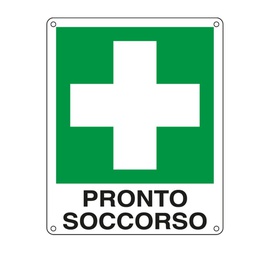[76913] CARTELLO ALLUMINIO 12x14,5cm 'PRONTO SOCCORSO'