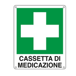 [76914] CARTELLO ALLUMINIO 16x21cm 'CASSETTA DI MEDICAZIONE'