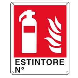 [76916] CARTELLO ALLUMINIO 25x31cm 'ESTINTORE N ''