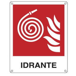 [76917] CARTELLO ALLUMINIO 25x31cm 'IDRANTE''