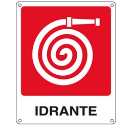 [76917] CARTELLO ALLUMINIO 25x31cm 'IDRANTE''