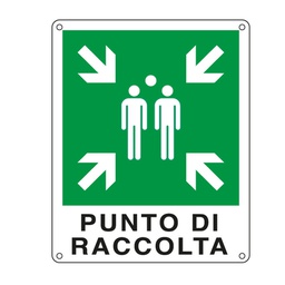 [76912] CARTELLO ALLUMINIO 25x31cm 'PUNTO DI RACCOLTA'
