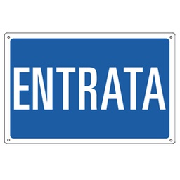 [79826] CARTELLO ALLUMINIO 30x20cm 'Entrata'