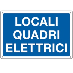 [79828] CARTELLO ALLUMINIO 30x20cm 'Locale quadri elettrici'