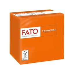 [96615] 100 tovaglioli carta 24x24cm 2 Veli Arancio Fato