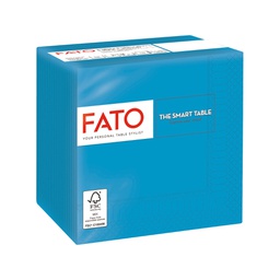 [96618] 100 tovaglioli carta 24x24cm 2 Veli Turchese Fato