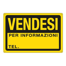 [76926] CARTELLO IN PPL 30x20cm 'VENDESI'