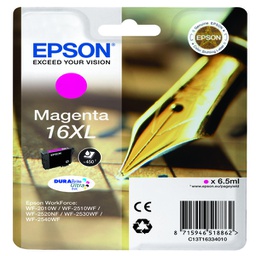 [EPST16334012] CARTUCCIA A PIGMENTI MAGENTA EPSON DURABRITE ULTRA SERIE 16XL/PENNA E CRUCIVERBA