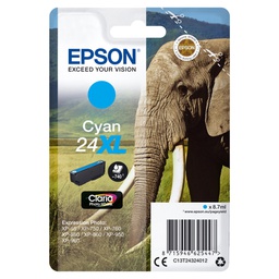 [EPST24324012] CARTUCCIA CIANO CLARIA PHOTO HD SERIE 24XL ELEFANTE BLISTER