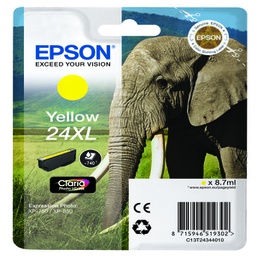 [EPST24344012] CARTUCCIA GIALLO CLARIA PHOTO HD SERIE 24XL ELEFANTE BLISTER