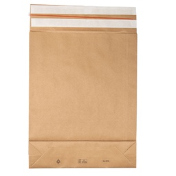 [97515] 100 Sacchetti a fondo quadro E-Green carta kraft avana 40x50x10 +10 cm