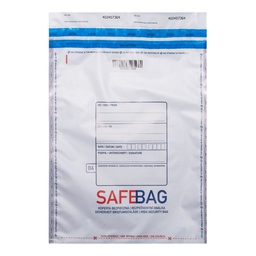 [97505] 100 Sacchetti di sicurezza bianchi Safe Bag per corrieri B4 25,6x37+4cm