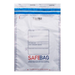 [97504] 100 Sacchetti di sicurezza bianchi Safe Bag per corrieri B5 18,6x25,5+4cm
