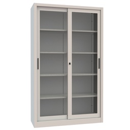 [97457] Armadio c/ante scorrevoli a vetrata grigio 1200x450x2000mm Armet