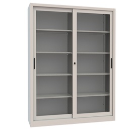 [97458] Armadio c/ante scorrevoli a vetrata grigio 1500x450x2000mm Armet