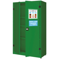 [97460] Armadio di sicurezza per fitosanitari e pesticidi 107,5x50x185cm verde