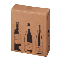 [97526] 10 Scatole per tre bottiglie Wine Pack 30,5x10,8x36,8cm