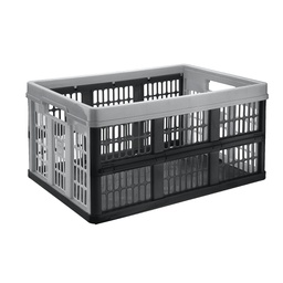 [90168] CASSETTA PIEGHEVOLE IN PLASTICA GRIGIA 475x350mm H 239mm CEP
